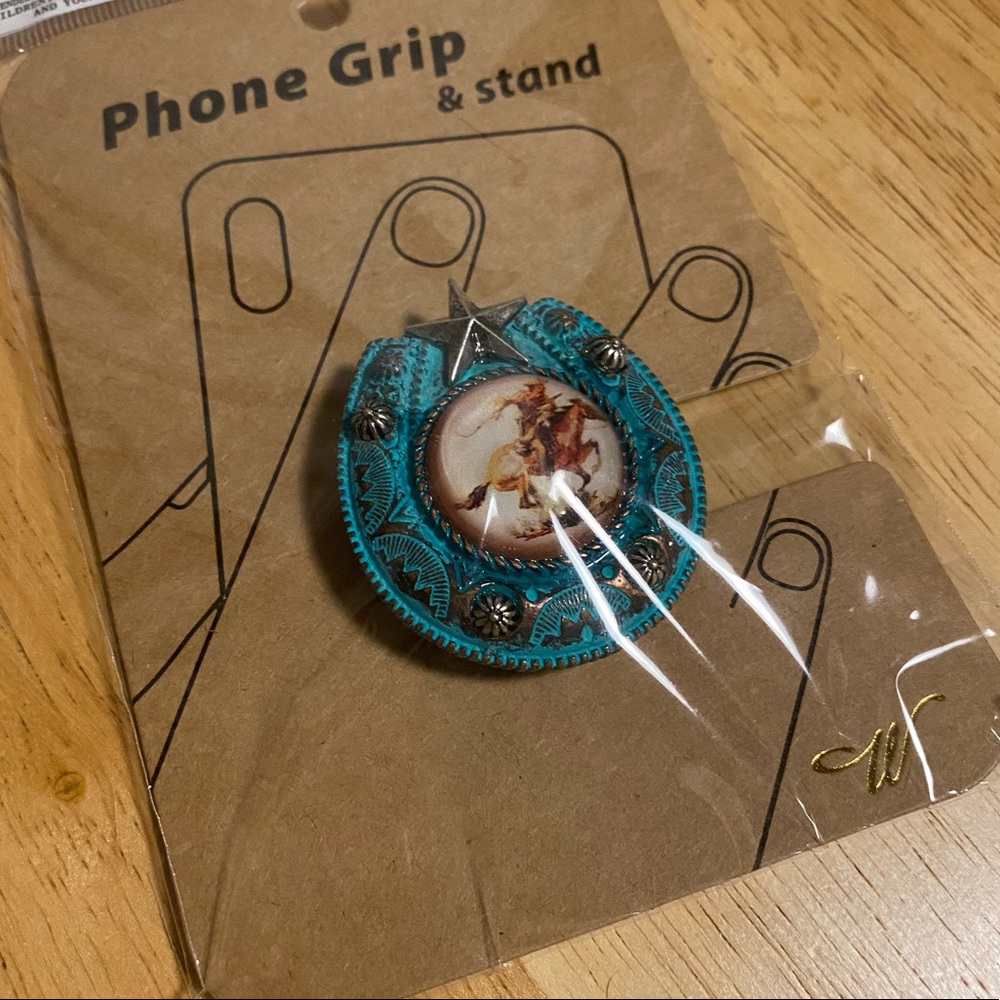 New Retro Western Horseshoe Phone Grip/Stand - Picture 5 of 6